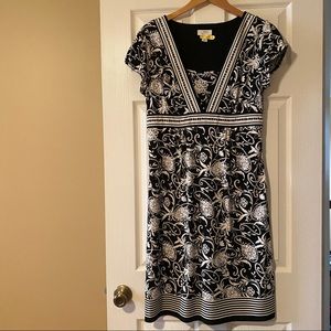 Ann Taylor Loft Short Sleeve Black/White Dress